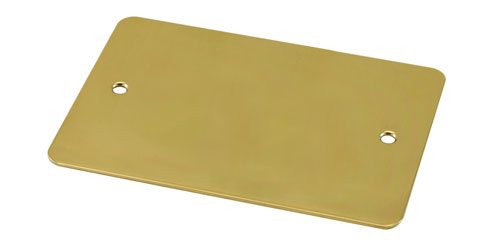 CANFORD F00PB CONNECTOR PLATE 2-gang, blank, polished brass