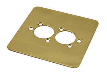 CANFORD F2PB CONNECTOR PLATE 1-gang, 2 mounting holes, polished brass