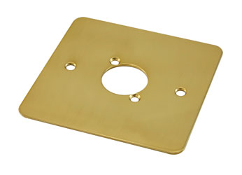 CANFORD F1PB CONNECTOR PLATE 1-gang, 1 mounting hole, polished brass