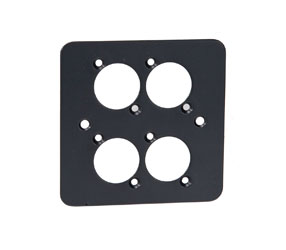 CANFORD F41B CONNECTOR PLATE 1-gang, 4 mounting hole, black