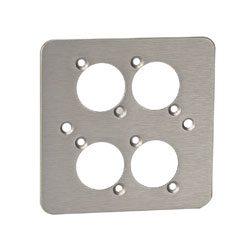 CANFORD F41SN CONNECTOR PLATE 1-gang, 4 mounting hole, satin nickel