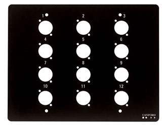 CANFORD FLUSH WALLBOX Top plate, 12 holes for type B