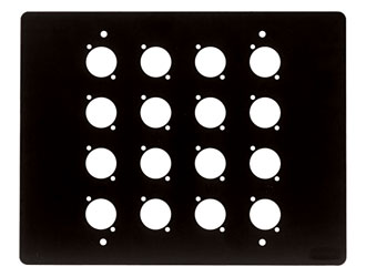 CANFORD FLUSH WALLBOX Top plate, 16 holes for type B, no numbering