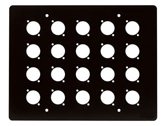 CANFORD FLUSH WALLBOX Top plate, 20 holes for type B, no numbering