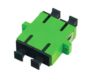 SENKO FIBRE OPTIC SC APC SM DUPLEX FEEDTHROUGH COUPLER Green