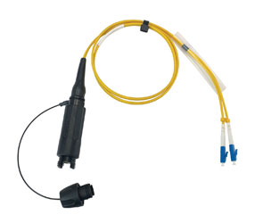 CANFORD FIBRECO HMA Junior cable connector, 2-channel, SM, with LC fibre terminated tails,2m