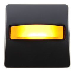 CANFORD LED SIGNAL LIGHT Black plate, amber LED