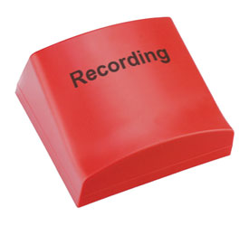 CANFORD STUDIO LEUCHTSCHILD, roter Gehäusedeckel, "Recording"