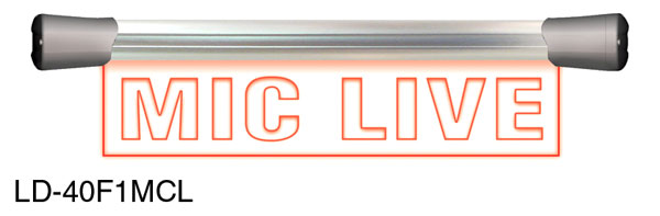 SONIFEX LD-40F1MCL SIGNAL LED SIGN Flush-mount, single, 400mm, "Mic Live"