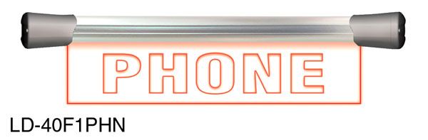 SONIFEX LD-40F1PHN SIGNAL LED SIGN Flush-mount, single, 400mm, "Phone"