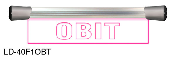 SONIFEX LD-40F1OBT SIGNAL LED SIGN Flush-mount, single, 400mm, "Obit"