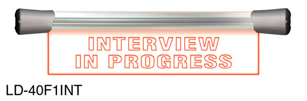 SONIFEX LD-40F1INT SIGNAL LED SIGN Flush-mount, single, 400mm, "Interview In Progress"