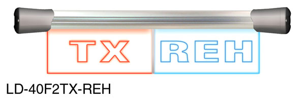 SONIFEX LD-40F2TX-REH SIGNAL LED SIGN Flush-mount, twin, 2x 200mm, "Transmission" & "Rehearsal"