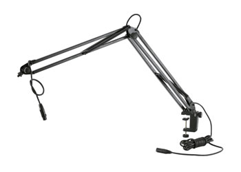 K&M 23850 ADJUSTABLE MIC ARM Internally wired, 460 to 960mm extension, 0.8kg capacity, black