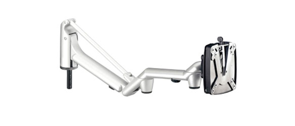 YELLOWTEC M!KA YT3821 EASYLIFT MONITOR ARM L Height adjustable, supports 3-8kg, silver