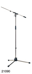 K&M 210/9 BOOM STAND Long folding legs, 900-1605mm, two-piece 460-770mm boom, cast base, chrome