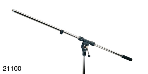 K&M 211 MICROPHONE BOOM ARM One-section, T-bar lock, 800mm, chrome