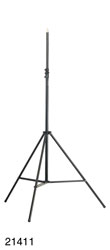 K&M 21411 MIC STAND Tall, folding legs with double cross braces, 1480-2290mm, black