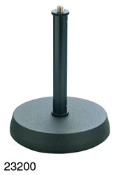 K&M 232 TABLE STAND Round cast-iron base, anti-vibration insert, 175mm height, black