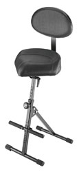 K&M 14050 STOOL Imitation leather seat, with backrest, 650-930mm, black