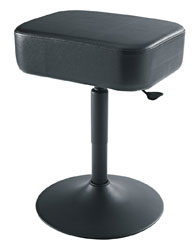 K&M 14093 STOOL Imitation leather seat, pneumatic spring, rectangular, 480-610mm, black