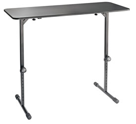 K&M 12160 DESK Collapsible, 1100 x 455mm desktop, 605-1055mm height, steel/MDF, black