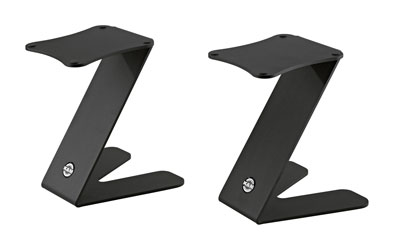 K&M 26773 MONITOR LOUDSPEAKER STAND Desktop, up to 3kg, 253mm, 150x180mm plate, black, pair