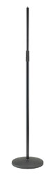 K&M 26125 MIC STAND Heavy duty, round steel base c/w cover, anti-vibration, 1000-1700mm, black
