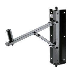 K&M 24120 LOUDSPEAKER MOUNT Wall, up to 50kg, 0-22 degree tilt, swivel, locking mount, black