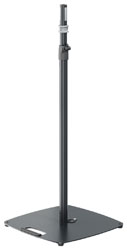 K&M 26733 LOUDSPEAKER STAND Floor, square base, up to 30kg, 1135-1835mm, Ring Lock mandrel, black