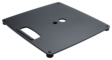 K&M 26711 BASE PLATE S Steel, 406x406x23mm, M20 thread, black