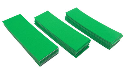 URSA STRAPS URSA TAPE SOFT STRIPS Moleskin texture, small, 8 x 2.5cm, chroma green (pack of 30)