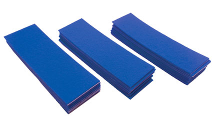 URSA STRAPS URSA TAPE SOFT STRIPS Moleskin texture, small, 8 x 2.5cm, chroma blue (pack of 30)