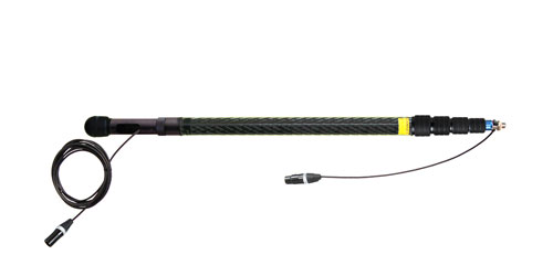 AMBIENT QXS 565-SCS BOOM POLE Carbon fibre, 5-section, 65-260cm, straight cable, 5-pin XLR, stereo