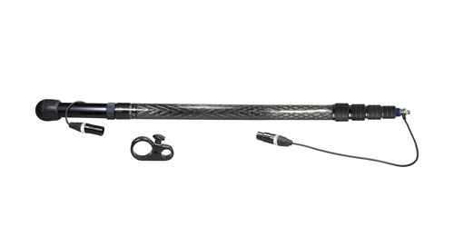 AMBIENT QXS 565-CCS BOOM POLE Carbon fibre, 5-section, 65-260cm, coiled cable, 5-pin XLR, stereo