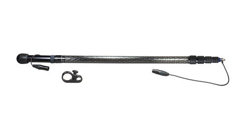 AMBIENT QXS 580-CCM BOOM POLE Carbon fibre, 5-section, 80-330cm, coiled cable, 3-pin XLR, mono