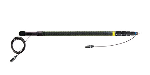 AMBIENT QXS 580-SCS BOOM POLE Carbon fibre, 5-section, 80-330cm, straight cable, 5-pin XLR, stereo