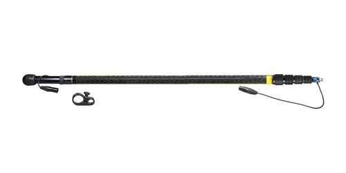 AMBIENT QXS 5100-CCM BOOM POLE Carbon fibre, 5-section, 100-420cm, coiled cable, 3-pin XLR, mono