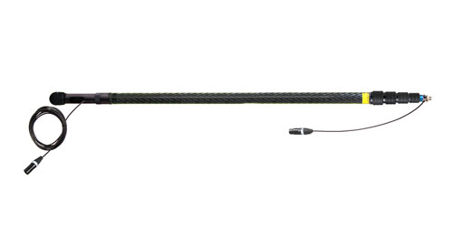 AMBIENT QXS 5100-SCS BOOM POLE Carbon fibre, 5-section, 100-420cm, straight cable, 5-pin XLR, stereo
