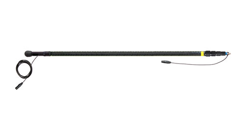 AMBIENT QXS 5130-SCM BOOM POLE Carbon fibre, 5-section, 130-540cm, straight cable, 3-pin XLR, mono