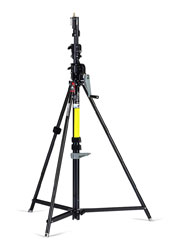 MANFROTTO 087NWB GEARED WIND-UP STAND Heavy duty, supports 30kg, 167-370cm height, black