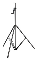 K&M 24615 LIGHTING STAND Floor, tripod base, up to 35kg load, 1755-3000mm, crank handle, black