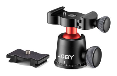 JOBY BALLHEAD 3K PRO MOUNT 360-degree pan, 90-degree tilt, 3kg capacity, Arca-Swiss compatible