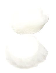 URSA STRAPS FUR CIRCLES MICROPHONE COVER Long fur, white (pack of 9 Circles/30 Stickies)