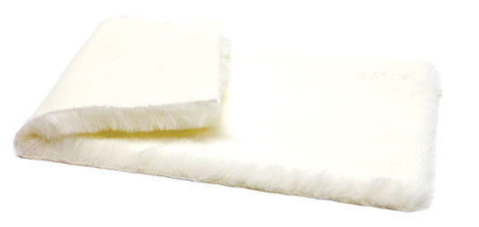 URSA STRAPS FURTANGLES MICROPHONE COVER Long fur, 30 x 15cm piece, white