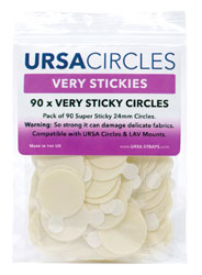 URSA STRAPS VERY STICKIES ADHESIVE TAPE 24mm diameter (pack of 90)