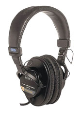 CANFORD LEVEL LIMITED HEADPHONES MDR7506 93dBA, wired stereo, 3.5mm jack & 6.35mm adapter