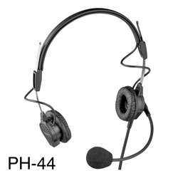 RTS PH-44A5 HEADSET 300 ohms, with 200 ohms mic, straight cable, XLR 5-pin female