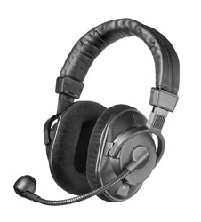BEYERDYNAMIC DT 290 MK II HEADSET Dual ear, 80 ohms, 200 ohms mic, unterminated cable, black