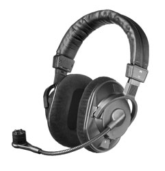 BEYERDYNAMIC DT 297 PV MK II HEADSET Dual ear, 80 ohms, 300 ohms mic, supplied without cable, black